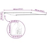 Nadstrešnica Ručna Bijelo 4 5 × 3 5 m Metal | shoptok.hr