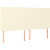  Posteljni okvir z vzglavjem krem 200x200 cm umetno usnje, (20902994) | Shoptok.si