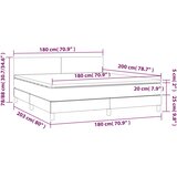  s oprugama i madracem crni 180x200 cm baršunasti | shoptok.hr