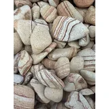dekorativni kamen oblutak, 3-6cm, 25kg, Bež-smeđi