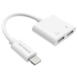  USB audio adapter Dual iPhone/lightning BOROFONE BV11 digital audio converter white | Eponuda.ba