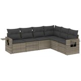  6-dijelni set vrtnih sofa od poliratana s jastucima sivi | shoptok.hr