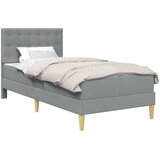  Okvir kreveta s madracem Svijetlo siva 90 x 190 cm tkanina | shoptok.hr