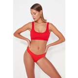 Trendyol Bikini Bottom - Red - Textured Cene