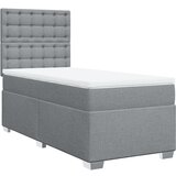  The Living Store Box spring postelja z vzmetnico svetlo siva 80x200 cm blago - Box Spring Postelja, (21496686) | Shoptok.si