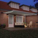  Povlačivi tende Zelena i bijela 450 × 350 cm Tkanina i Aluminij | shoptok.hr