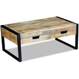 The Living Store Stol za kavu sa 2 ladice Čvrsto Mango drvo 100x60x40 cm Cijene