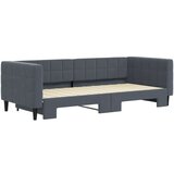 vidaXL Izvlečna dnevna postelja temno siva 90x200 cm žamet, (20929942) | Shoptok.si