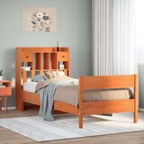 vidaXL Knjižna postelja brez vzmetnice vošč. rjava 100x200 cm borovina | Shoptok.si