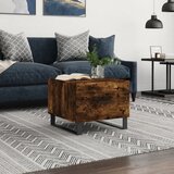 vidaXL Klubska mizica dimljeni hrast 50x50x40 cm inženirski les Cene