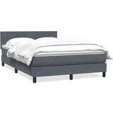 vidaXL Box Spring krevet s madracem tamno sivi 140x220 cm samt | shoptok.hr