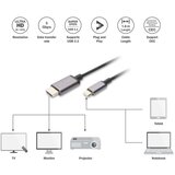 Digitus Kabl USB Tip C na HDMI 4K 1.8m crni Cene