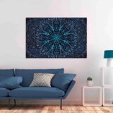  Slika - Oriental Flowers (1 Part) Narrow Blue 90x60 | shoptok.hr