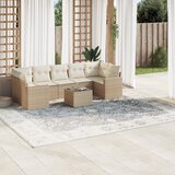 vidaXL 8-dijelni set vrtnih sofa od poliratana s jastucima bež | shoptok.hr
