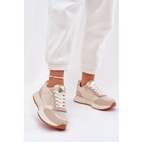 Boto Ladies Sports Shoes With Mesh On Platform Beige Poova | Shoptok.si