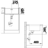 Blanco solis 450-U inox, dorada četkom 490x440/185 | ePonuda.com
