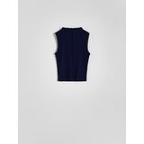 Reserved - Top s naramenicama - mornarsko plava | shoptok.hr