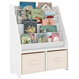 Kinder Home Dečiji drveni organizator 2 u 1, polica za knjige i kutije za odlaganje igračaka Cene