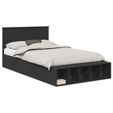  Krevetna konstrukcija Crna 120 x 190 cm Konstruirano drvo | shoptok.hr