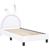 Krevet za djecu s uzglavljem Bijela 80 x 160 cm PU | shoptok.hr