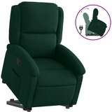  Naslonjač na podizanje tamnozeleni baršunasti | shoptok.hr