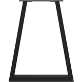 vidaXL Noge za stolić u obliku slova V 2 kom crne 50x(72-73) cm čelik | shoptok.hr
