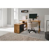 MID.YOU KOTNA PISALNA MIZA kovina, leseni material črna, barve hrasta | Shoptok.si