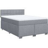  Krevet s oprugama i madracem svjetlosivi 140x190 cm od tkanine | shoptok.hr