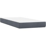 vidaXL Box Spring krevet s madracem tamno sivi 80x210 cm baršun | shoptok.hr
