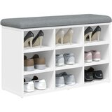 vidaXL Klop za čevlje bela 82x32x50 cm inženirski les | Shoptok.si
