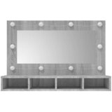 Ormarić s ogledalom LED boja hrasta sonome 90x31,5x62 cm | Eponuda.com