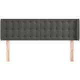  Uzglavlje s ušima tamnosivo 147x16x78/88 cm baršunasto | shoptok.hr