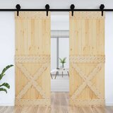  Vrata NARVIK Prirodna 85 x 210 cm Čvrsta borovina - Prirodna 85 x 210 cm križni dizajn | shoptok.hr