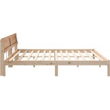  Krevetna konstrukcija s uzglavljem Vosak smeđa 200 x 200 cm | shoptok.hr