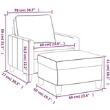  Fotelj s stolčkom za noge taupe 60 cm blago, (20909899) | Shoptok.si