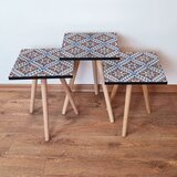 Hanah home set klub stočića 3Shp232, 3 komada, Crna | ePonuda.com
