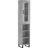  The Living Store Visoka omara betonsko siva 34,5x34x180 cm inženirski les - Visoka Omara, (21441987) | Shoptok.si