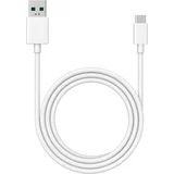 SuperVOOC USB-A v USB-C kabel 8A bele barve dolžine 1m