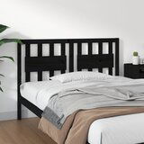 Maison Chic posteljno vzglavje - vzglavna omarica - nočna omarica črno 125,5x4x100 cm trdna borovina, (21706091) | Shoptok.si