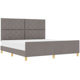 vidaXL Okvir za krevet Sivo-smeđa 180 x 200 cm tkanina - Sivo-smeđa 180 x 200 cm Dizajn s rombovima | shoptok.hr