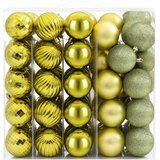  Set božićnih kuglica 75 kom. Svijetlo zelena 6 cm Polistiren | shoptok.hr
