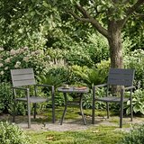 Multi Garden Set od 2 vrtne stolice za terasu ili balkon, HDPE i čelik, sive | shoptok.hr