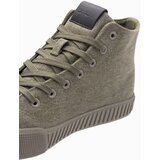 Ombre Men's high-top sneakers with decorative piping - brown | shoptok.hr