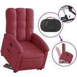  Naslonjač na podizanje od tkanine crvena boja vina | shoptok.hr