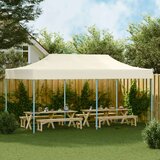 Šator za svadbe - šator za zabave Krema 291 x 580 x 315 cm Oxford tkanina - Krema Bez bočnog zida Da | shoptok.hr
