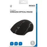 brezžični optični miš, 5 gumbov + pomični kolesce, 1600 DPI, USB,