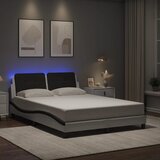  Okvir kreveta s LED-om bez madraca Zadar bijelo-crni 120 x 200 cm | shoptok.hr