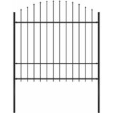  Vrtna ograda Woerden s vrhom koplja čelik 170x175 cm crna | Eponuda.com