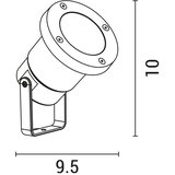  Spoljna lampa 1xGU10/5W/230V IP65 bela | Eponuda.com