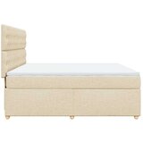 vidaXL Krevet s oprugama i madracem krem 180x200 cm od tkanine | shoptok.hr